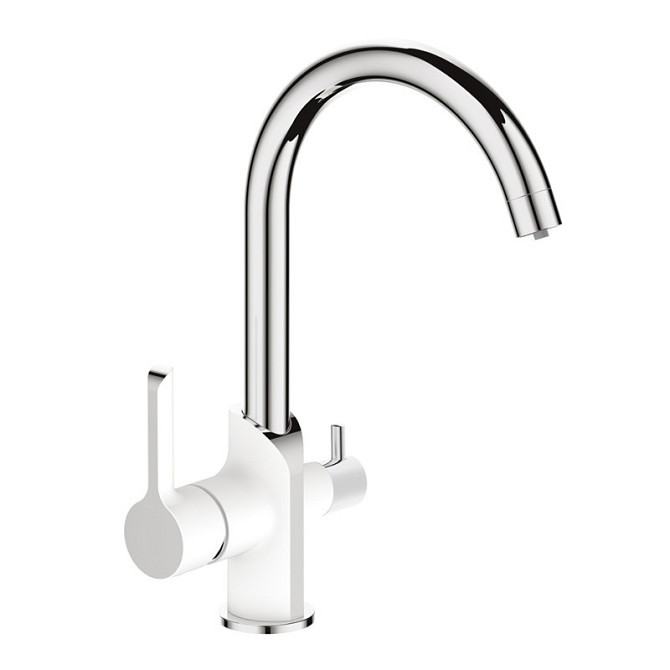 Змішувач для кухні Mixxus Premium Edem 021 White з підключенням під фільтр (білий+хром) Чернівці - фото 1