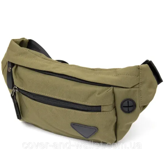 Якісна чоловіча бананка з нейлону оливкового кольору Vintage Київ