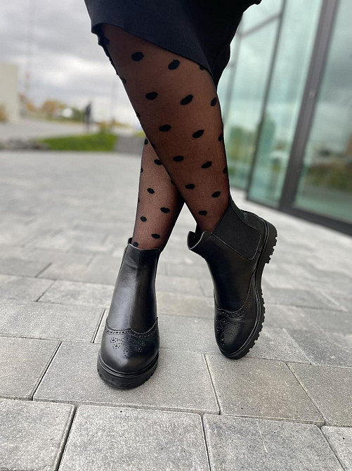 Черевики жіночі AMEDEA чорні натуральна шкіра зима (2790) Коломия - фото 5