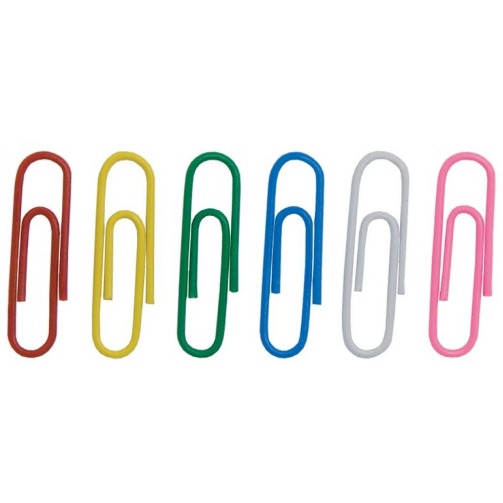 Скрепки канцелярские Buromax 28мм, colored, rounded 100 шт (BM.5015) Винница - изображение 2