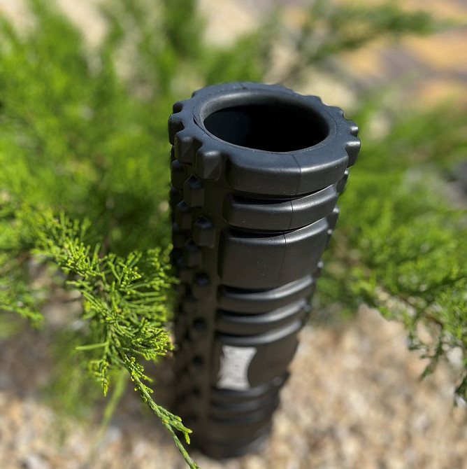 Масажний ролик (роллер) PowerPlay 4342 Massage Roller Чорний (30x10см.) Кам'янське - фото 5