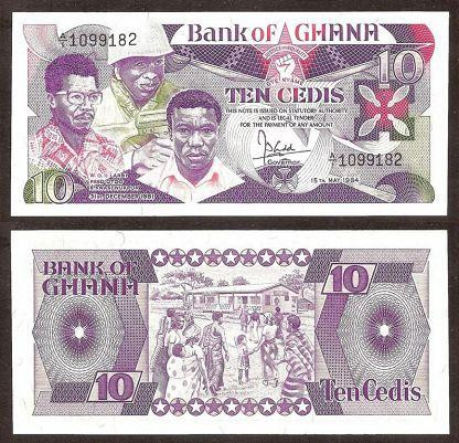 ГАНА 23 GHANA 10 CEDIS 1984 Unc Полтава - изображение 1