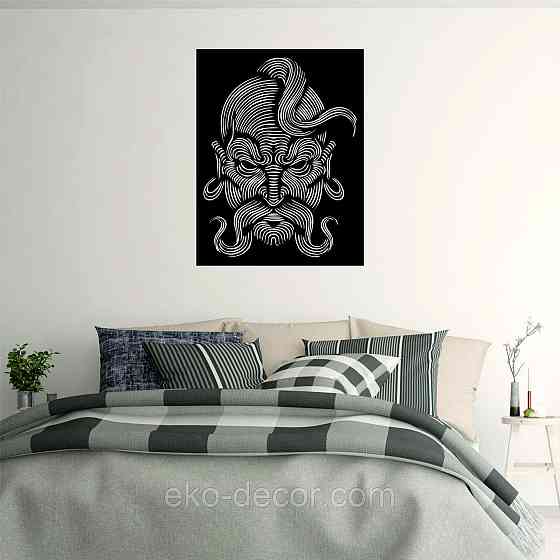 Декоративное настенное Панно «Козак» Декор на стену 90*69 см, Черный Киев