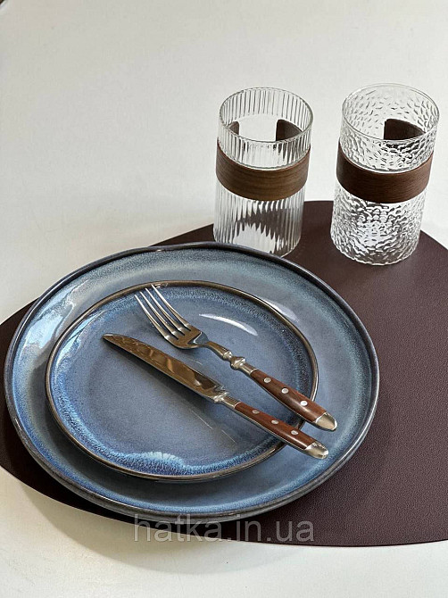 Склянка "Bubble" 450 мл 7.5*13 см 102-353 прозора з дерев'яною вставкою для дому та ресторану Київ - фото 4