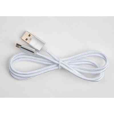 Дата кабель USB 2.0 AM to Micro 5P 1m LED silver Vinga (VCPDCMLED1S) Вінниця