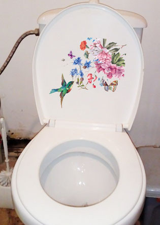 Наклейка для ванной для унитаза Птица и цветы Киев - изображение 4