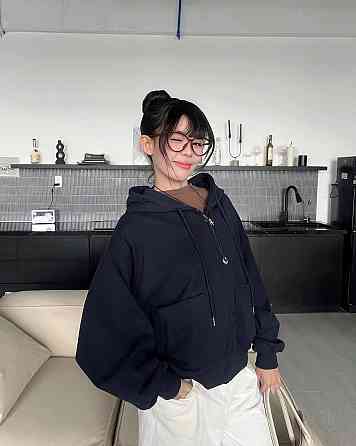 Жіноче тепле оверсайз худі на блискавці тринитка на флісі Одеса