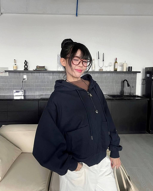 Жіноче тепле оверсайз худі на блискавці тринитка на флісі Одеса - фото 1