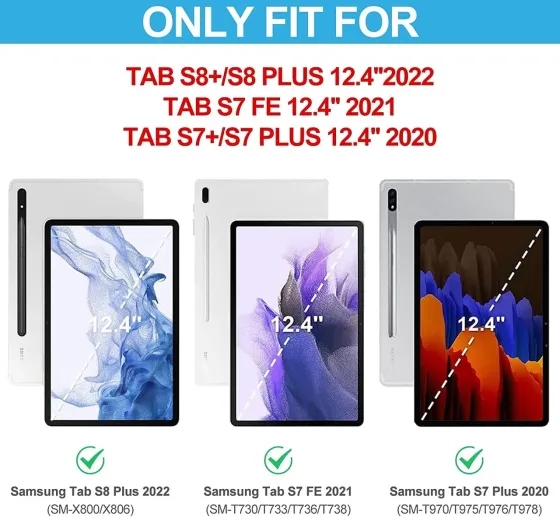 Чехол книга Samsung S7 Plus T970 S7 FE T730 Клавиатура с подсветкой Одесса