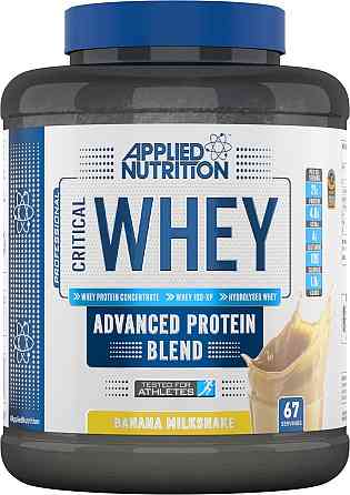 Протеин Applied Nutrition Critical Whey Protein Powder 2kg (2kg - 67 Servings) (Banana Milkshake) Луцк
