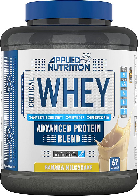 Протеин Applied Nutrition Critical Whey Protein Powder 2kg (2kg - 67 Servings) (Banana Milkshake) Луцк - изображение 1