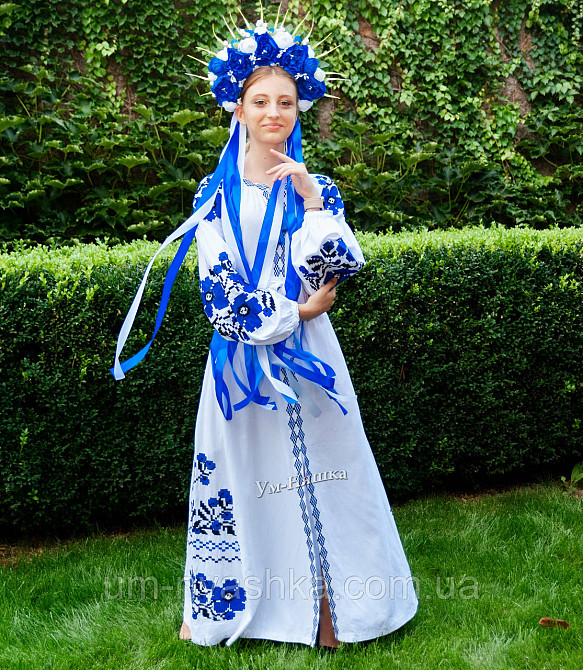 Жіноча вишита сукня на натуральному полотні Паризький букет Кривий Ріг - фото 5