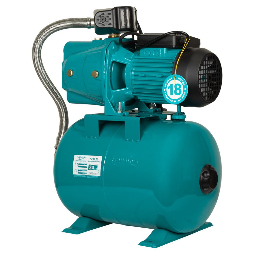 Aquatica Станция 1.1кВт Hmax 55м Qmax 70л/мин (самовсасывающий насос) 24л Украина AQUATICA (775 Коломыя - изображение 8
