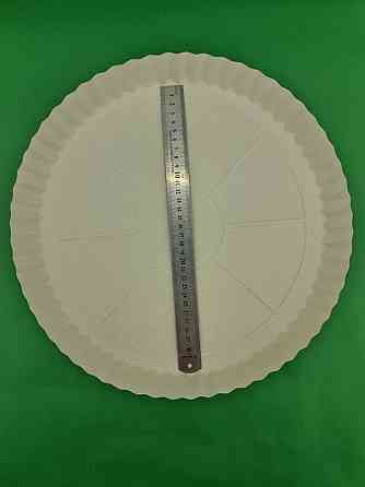 Паперова тарілка під піцу 370мм біла (100 шт) Харків