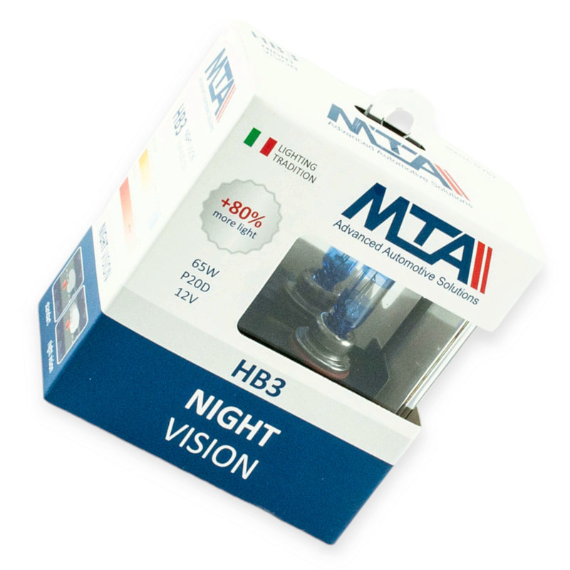 Автолампа 12V 65W MTA Night Vision 80% (2шт) HB3 Мукачево - изображение 1