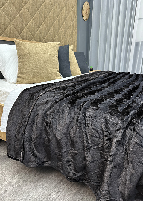 Плед-покривало 200х230 см (+-5см) Графітовий (87-251) Київ - фото 2