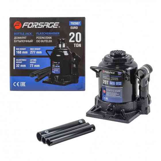 Домкрат пляшковий 20 тонн низькопрофільний (168-277 мм) Forsage F-T92007 Одеса