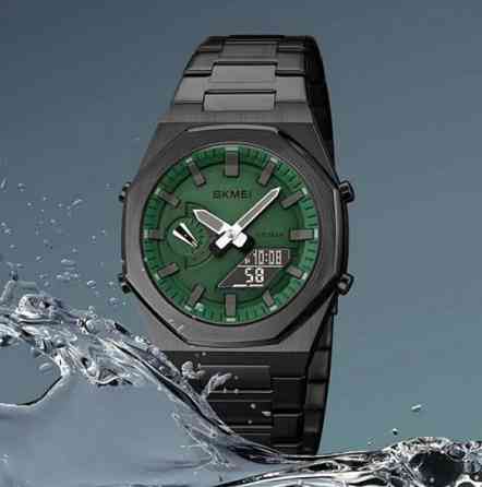 Часы наручные SKMEI 1816BKGNBK, BLACK/GREEN-BLACK Днепр