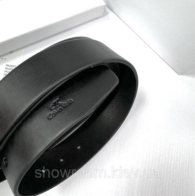 Мужской брендовый ремень из натуральной кожи (410) Киев - изображение 7