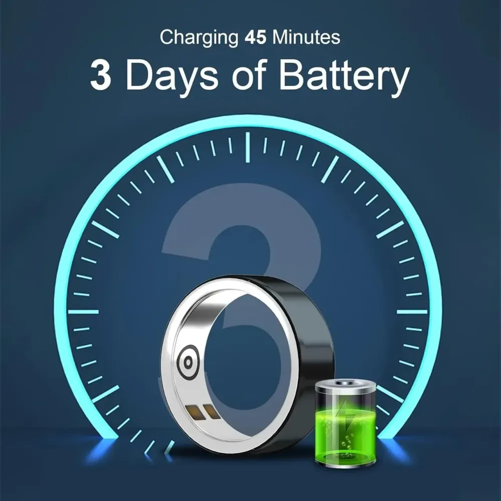 Смарт-кільце смарт-каблучка Smart Ring Fitiger SR-H Розмір 19 з датчиками температури кисню та серцебиття Дніпро - фото 3