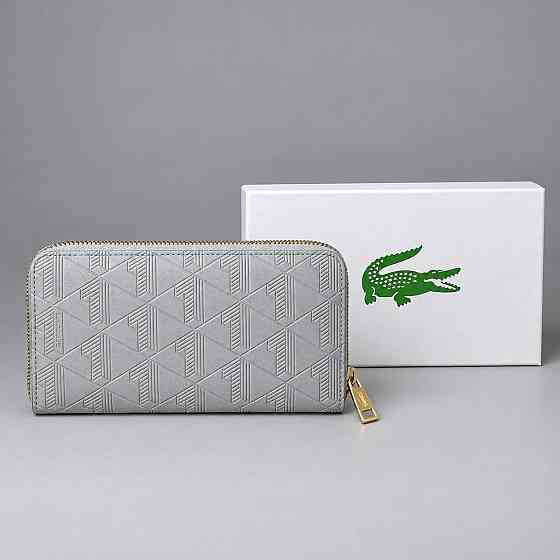 Мужской серый стильный кошелек Lacoste (В3) Киев
