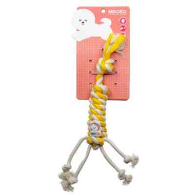 Игрушка для собак MISOKO&CO Веревка с желтой лентой 33 см (MSKAKDT5905-G) Винница