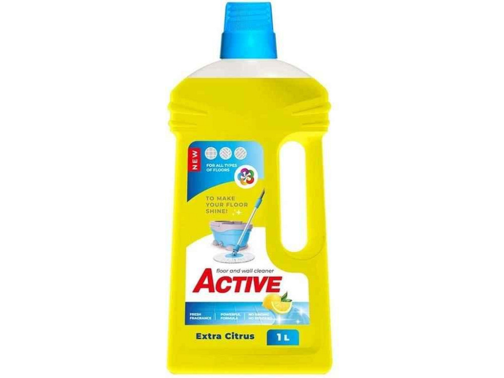 Средство для мытья полов 1л Extra Citrus Floor Cleaner ТМ ACTIVE Киев - изображение 1