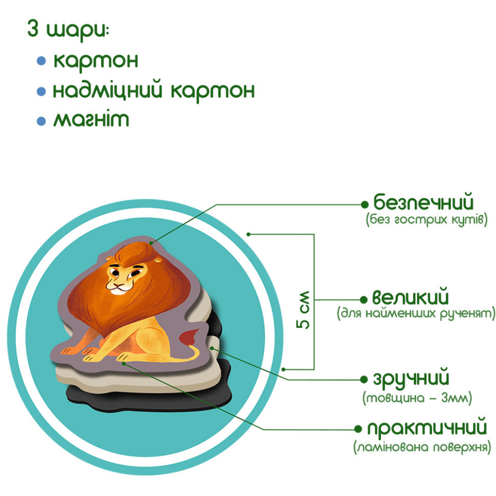 Набір магнітів Magdum "Зоо" 20шт ML4031-05 EN Вінниця - фото 4