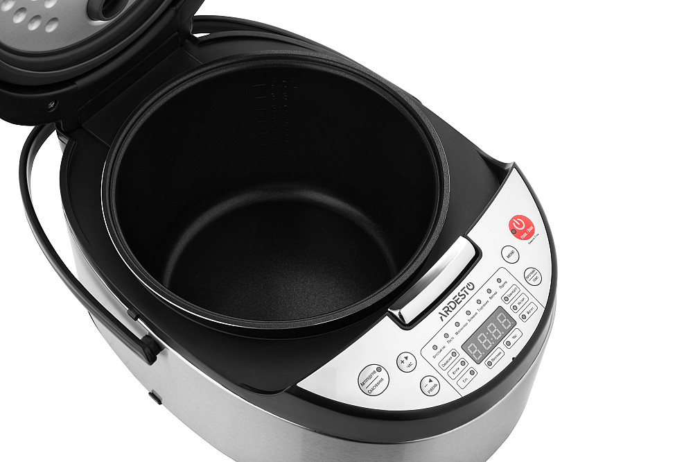 Мультиварка ARDESTO, 860Вт, чаша-5л, електронне керув., книга рецептів, метал/пластик, сріблясто-чорний Київ - фото 5