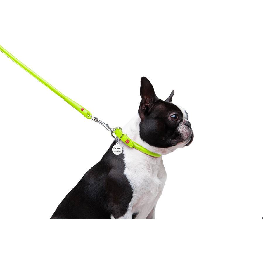 Повідець для собак шкіряний WAUDOG Glamour круглий, Д 8 мм, Дов 122 см салатовий Коломыя - изображение 3