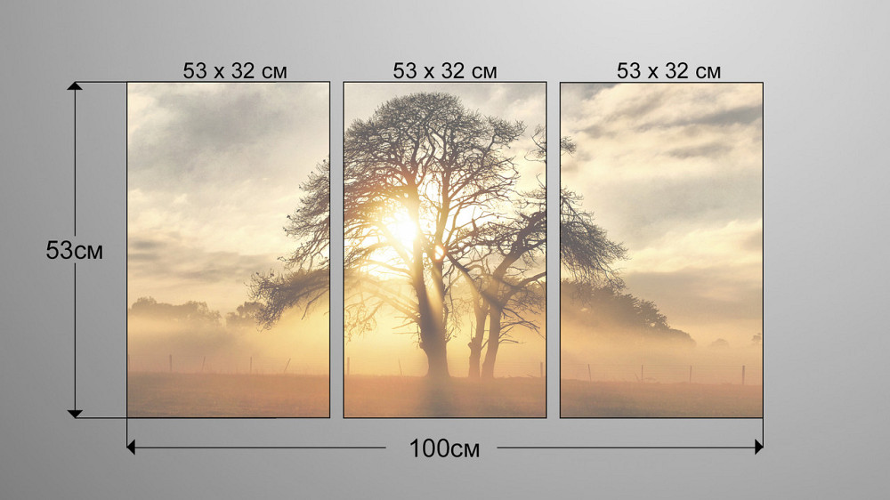Модульна картина Природа Захід Аrt-217_3А Київ - фото 3