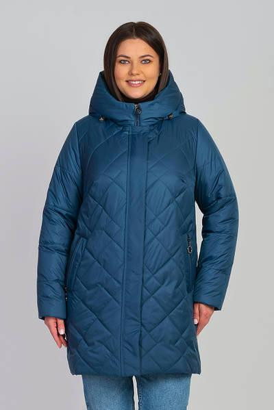 Модна жіноча куртка демісезонна в синьому кольорі. Киев - изображение 1
