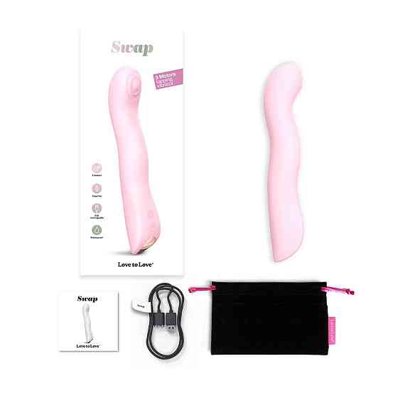 Вибратор Love To Love SWAP - BABY PINK, с пульсирующей жемчужиной для точки G, 3 мотора, гнется Sex Aura Киев