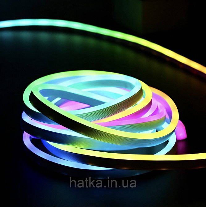Розумна гнучка LED Neon RGB стрічка 5 метрів Київ - фото 5