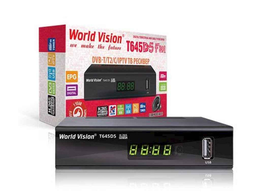 Т2 ресивер T645D5 FM ТМ WORLD VISION Київ - фото 1
