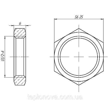 Контргайка 1/2″В латунная LG331L OPTIMUM Черновцы