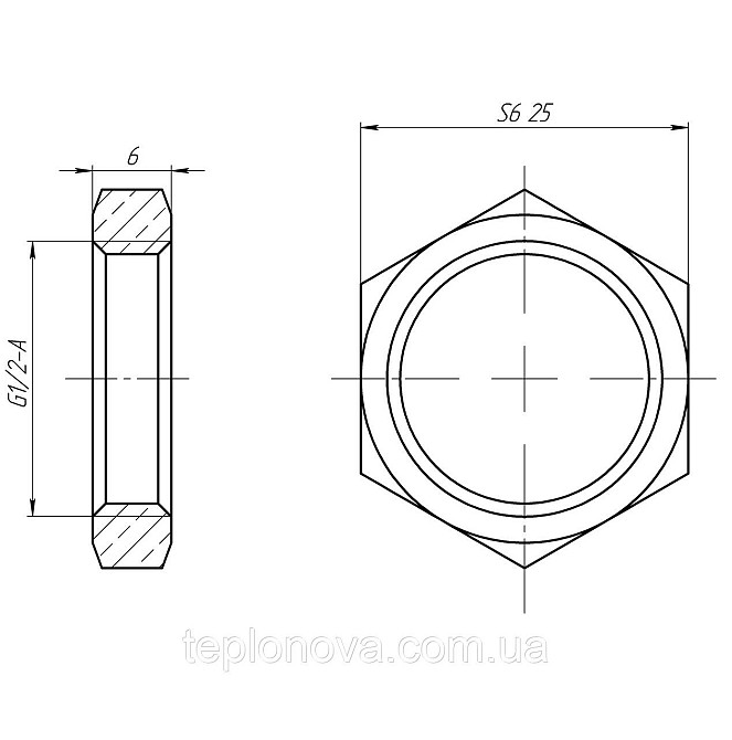 Контргайка 1/2″В латунная LG331L OPTIMUM Черновцы - изображение 3