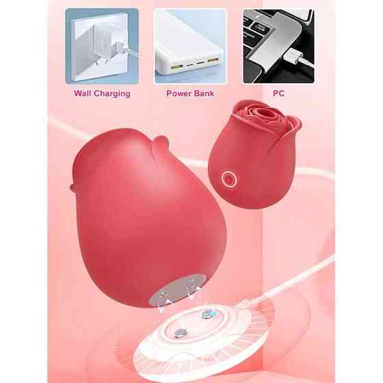 Кліторальний вакуумний вібратор Red Rose червоний Вінниця