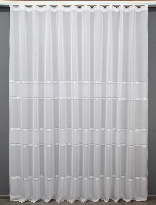 Тюль VR-Textil 1379т Мережка Лен Белый 250х270 см (42-0155) Киев - изображение 3