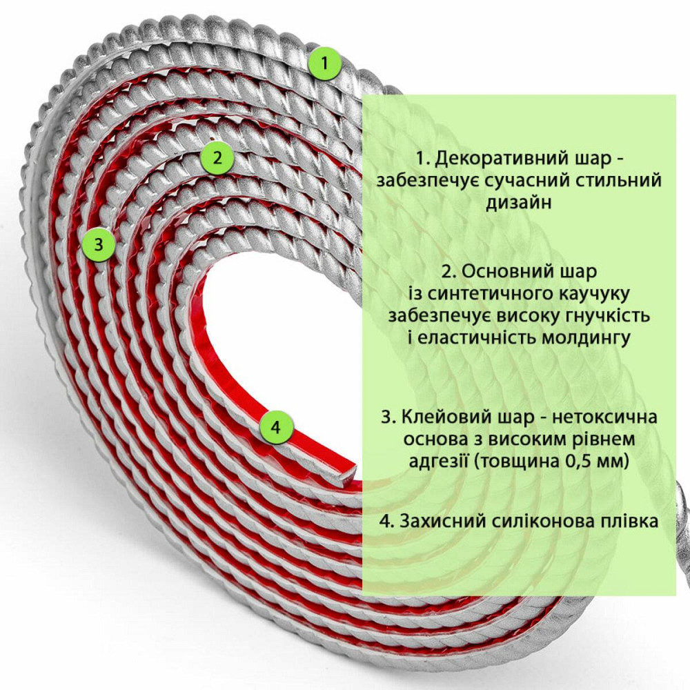Молдинг 5000х10х7мм Срібний SW-00002681 Дніпро - фото 3
