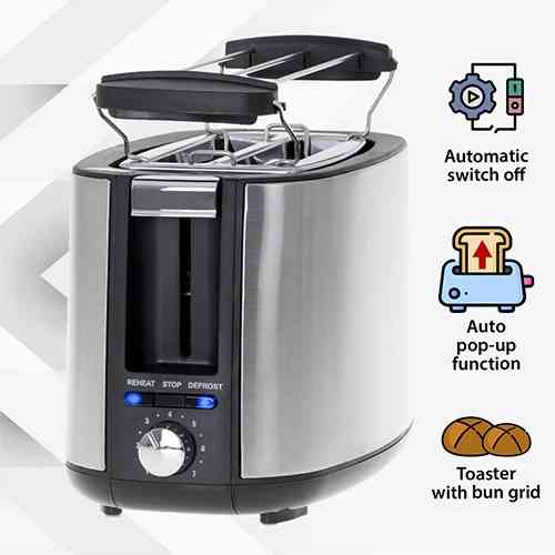 Електричний тостер для тостів Adler AD 3214 900Вт, Зручний тостер для дому 2 штук хліба VD-22 Івано-Франківськ