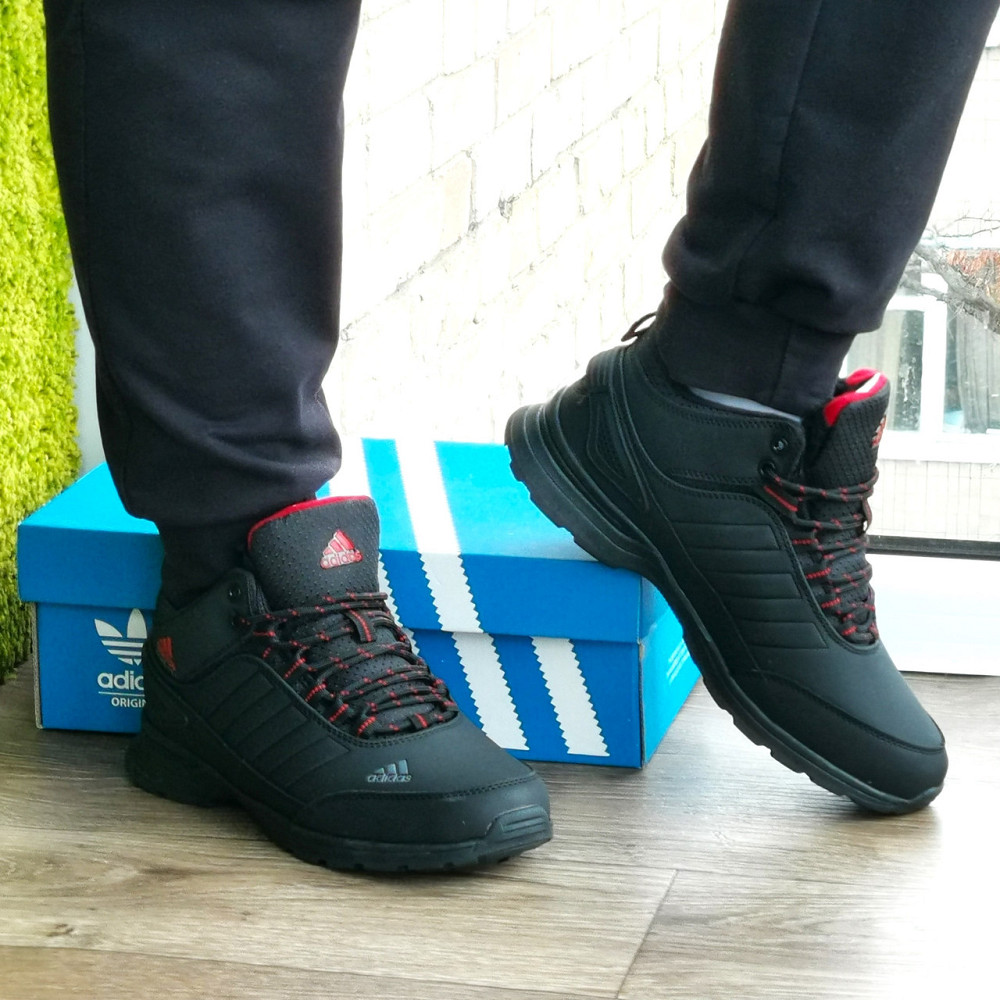 Зимові Кросівки Adidas GORE-TEX Чоловічі Чорні з МЕХОМ Черевики Адідас Гортекс (розміри: 42,43,44) ВідеоОбзор Дніпро - фото 7