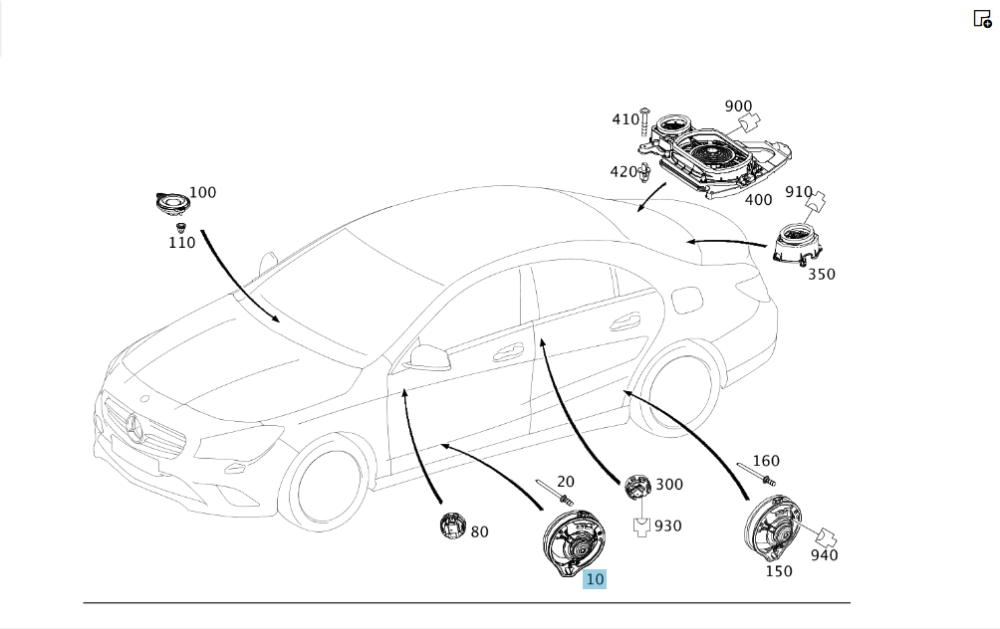 Mercedes-Benz  A2468200502 Динамік у двері CLA Shooting Brake X117 CLA C117 B-class W246 Одеса - фото 2