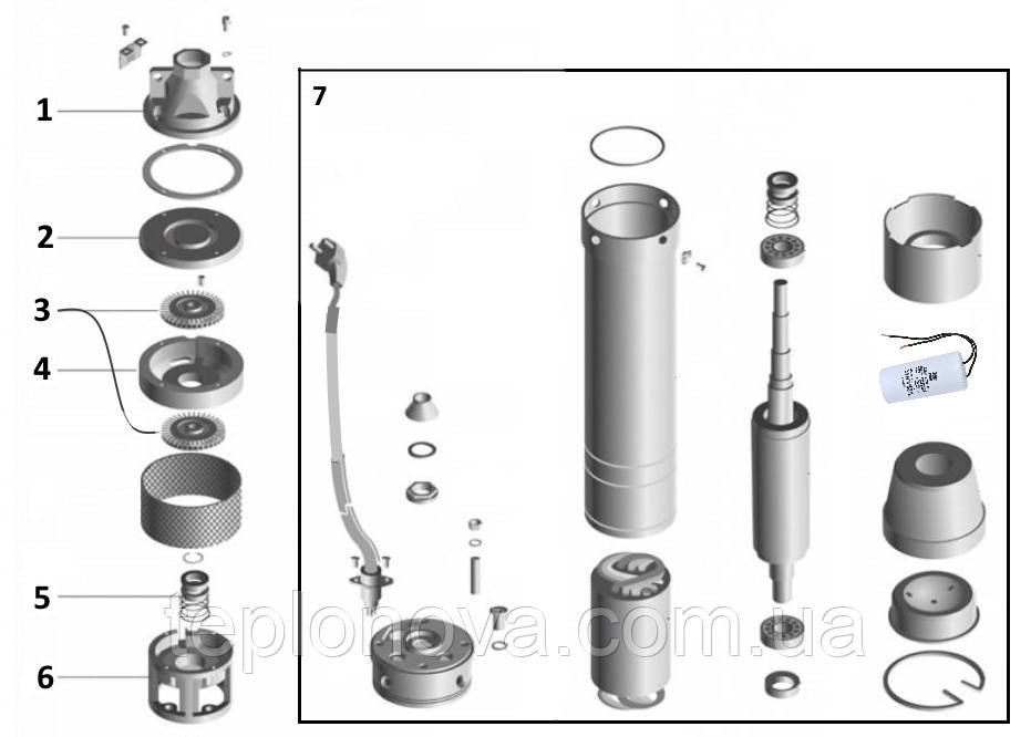 Насос скважинный вихревой VOLKS pumpe PM 4SKm150 1,1кВт + кабель 10м Черновцы - изображение 3