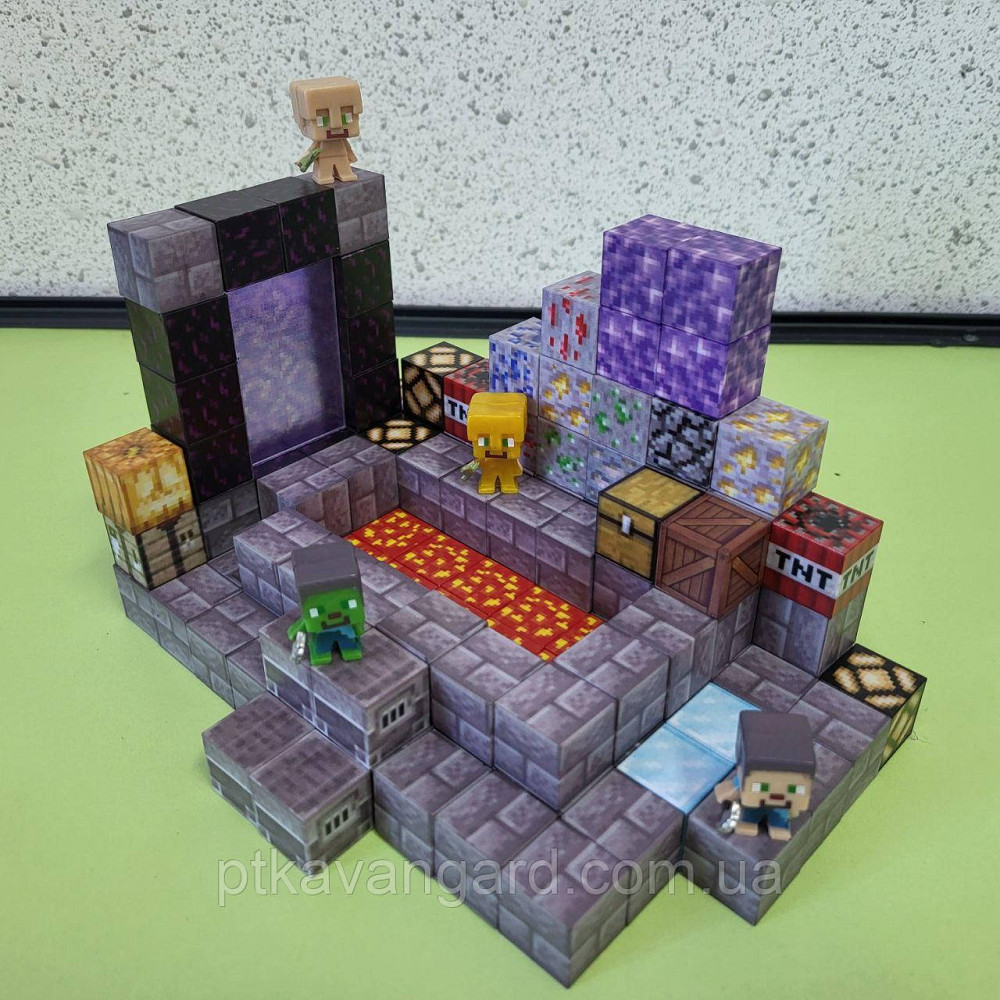 Конструктор магнітний Майнкрафт 124 магнітних блоков портал в печері Dream World LZCK 080 Хмельницький - фото 2