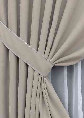 Комплект штор VR-Textil Блекаут двосторонній Scandi № 1905ш Тауп 200х270 см 2 шт (32-264) Київ