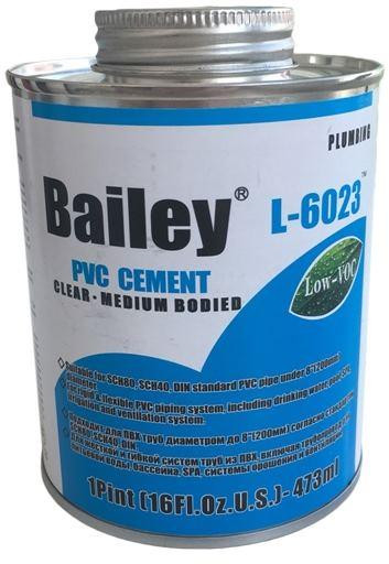 Клей для труб ПВХ Bailey L-6023 473 мл прозорий Київ - фото 1