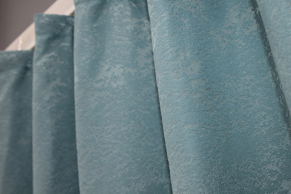 Комплект коротких штор VR-Textil Льон мармур Pavliani № 1371ш 130х170 см 2 шт Темно-блакитний (35-0060) Київ - фото 8