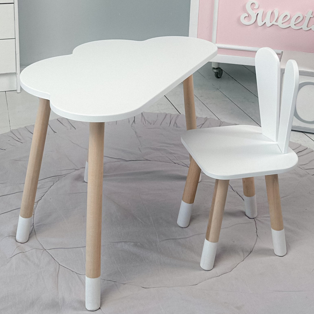 Дитячий меблевий набір: стіл-хмарка та стілець-зайчик Київ - фото 4