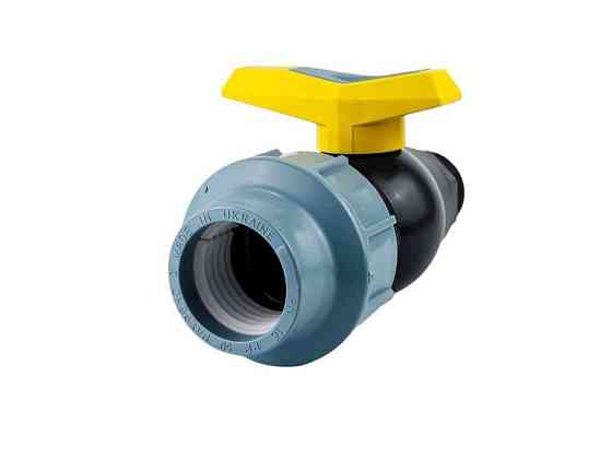 Кран d=50 1 1/ 2 кульовий (Затискний/Зовнішня різьба) ТМ Santehplast Київ